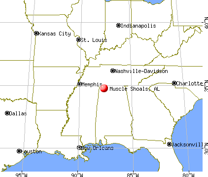 Muscle Shoals, Alabama map