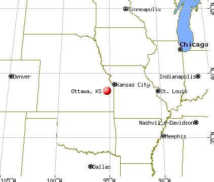 Ottawa, Kansas map