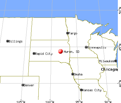 Huron, South Dakota map
