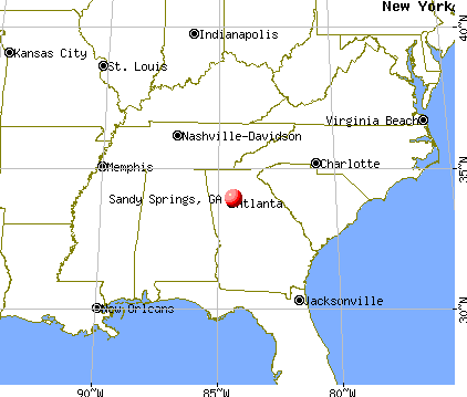 Sandy Springs, Georgia map
