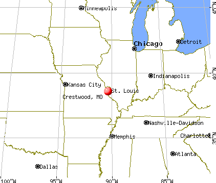 Crestwood, Missouri map