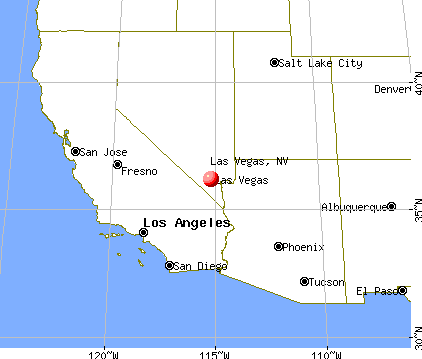 Las Vegas, Nevada map