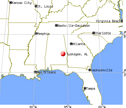 Tuskegee, Alabama map