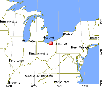 Parma, Ohio map