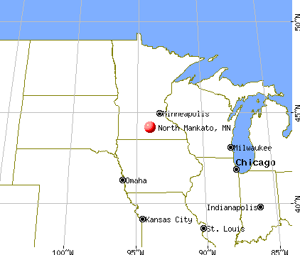 North Mankato, Minnesota map