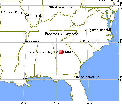 Panthersville, Georgia map