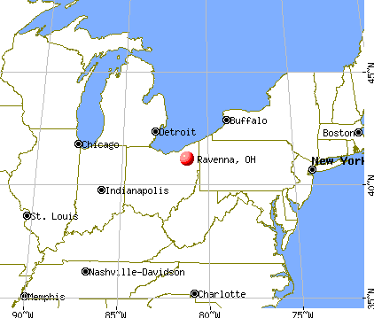 Ravenna, Ohio map