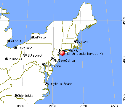North Lindenhurst, New York map