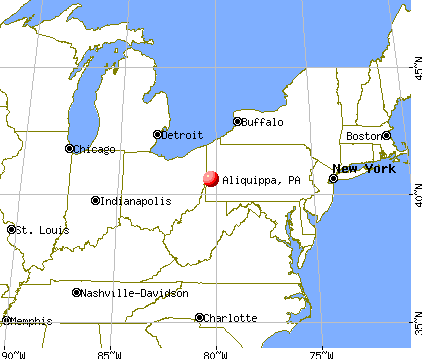 Aliquippa, Pennsylvania map