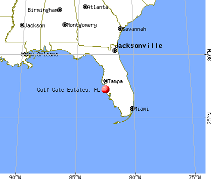 Gulf Gate Estates, Florida map