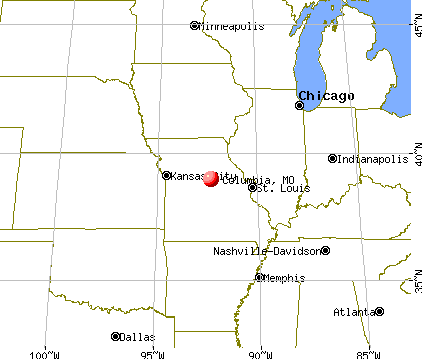 Columbia, Missouri map