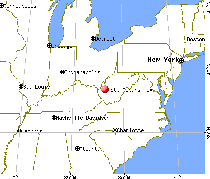St. Albans, West Virginia map