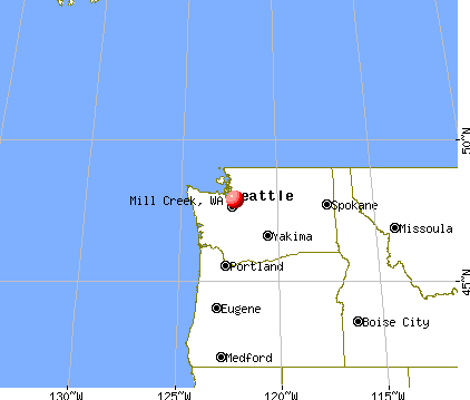 Mill Creek, Washington map