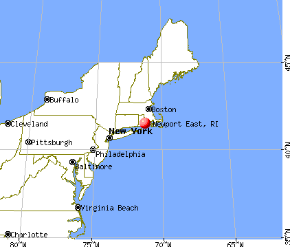 Newport East, Rhode Island map