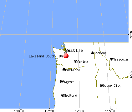 Lakeland South, Washington map