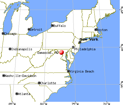 Damascus, Maryland map