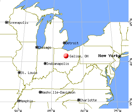 Galion, Ohio map