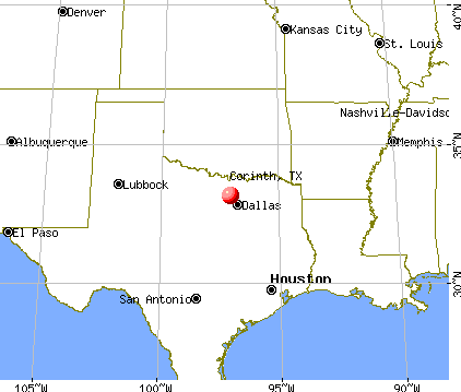 Corinth, Texas map