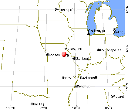 Mexico, Missouri map