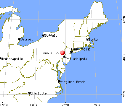 Emmaus, Pennsylvania map