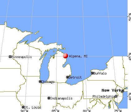 Alpena, Michigan map