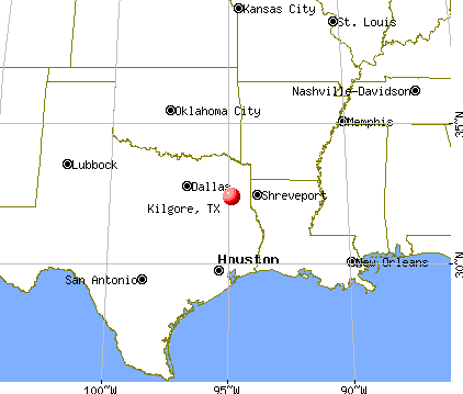 Kilgore, Texas map