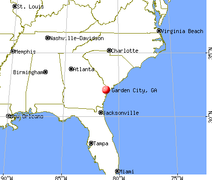 Garden City, Georgia map