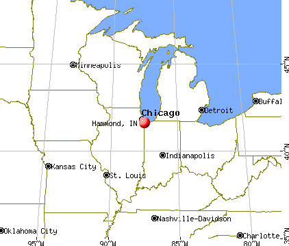 Hammond, Indiana map