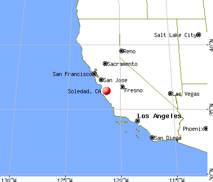 Soledad, California map
