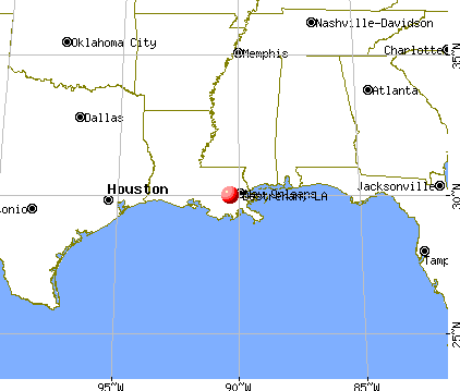 Destrehan, Louisiana map