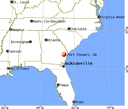 Fort Stewart, Georgia map