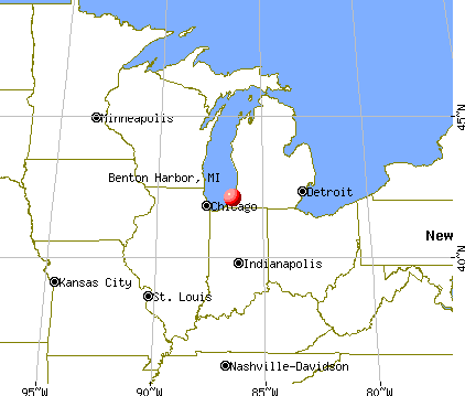 Benton Harbor, Michigan map