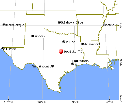 Hewitt, Texas map