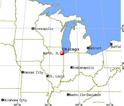 Worth, Illinois map