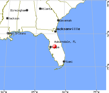 Auburndale, Florida map