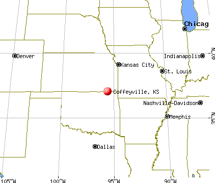 Coffeyville, Kansas map
