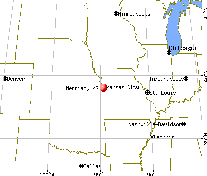 Merriam, Kansas map