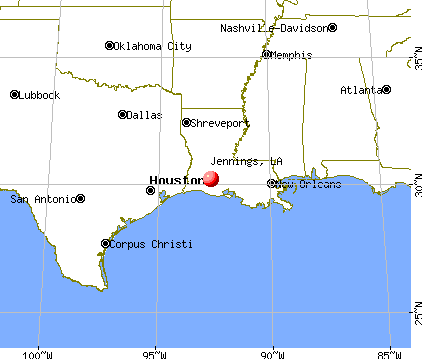 Jennings, Louisiana map