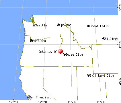 Ontario, Oregon map