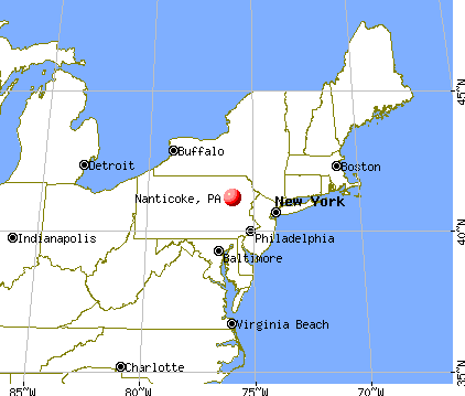 Nanticoke, Pennsylvania map