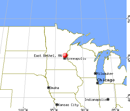 East Bethel, Minnesota map