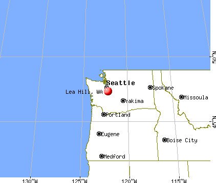 Lea Hill, Washington map