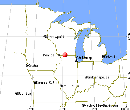 Monroe, Wisconsin map