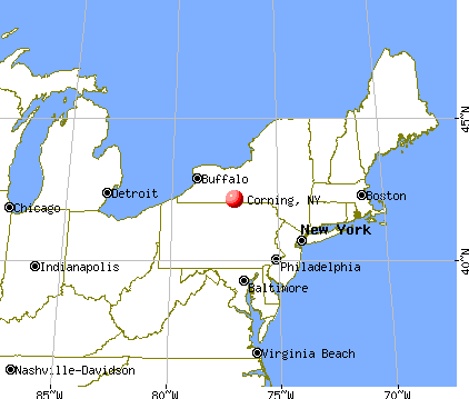 Corning, New York map