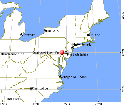 Coatesville, Pennsylvania map