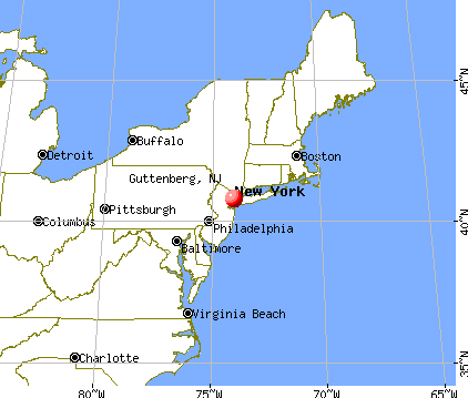 Guttenberg, New Jersey map