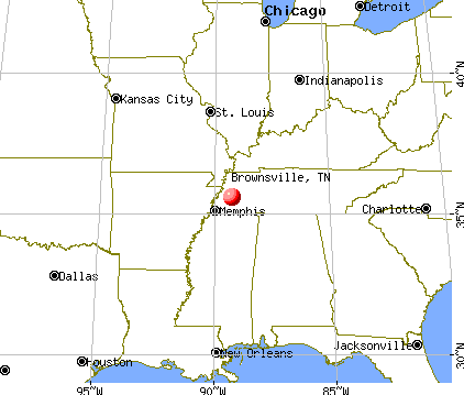 Brownsville, Tennessee map