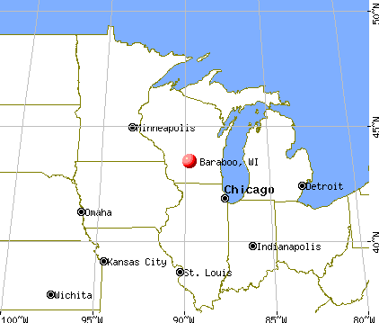 Baraboo, Wisconsin map