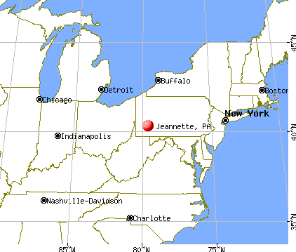Jeannette, Pennsylvania map