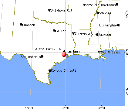 Galena Park, Texas map